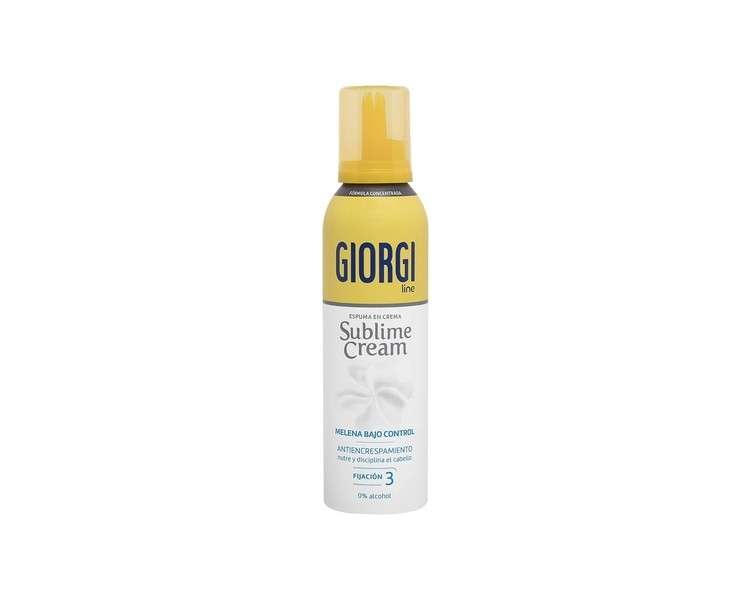 Giorgi Line Sublime Cream Under Control Foam Cream No Cracking Concentrated Formula 0% Alcohol Silicones 150ml