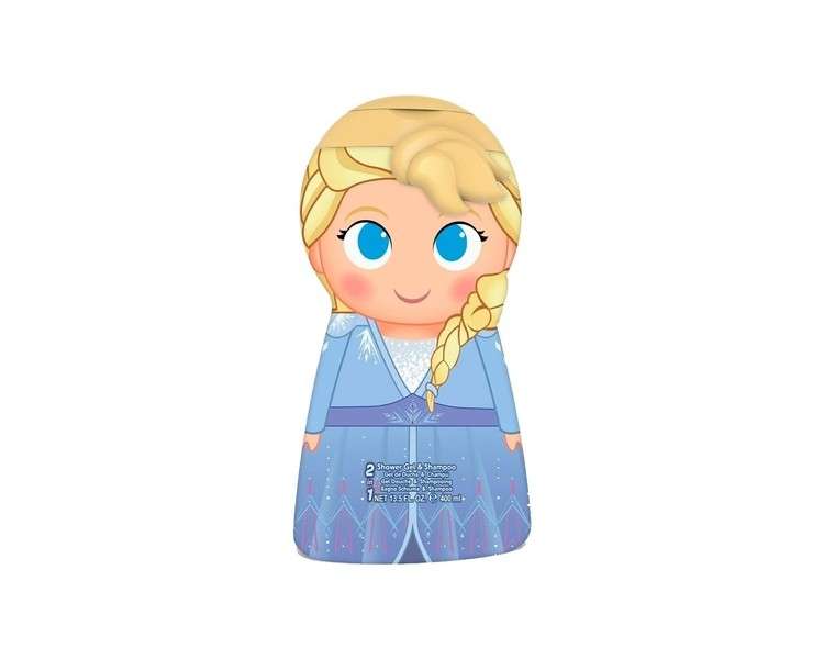 Frozen II 3D Figure Elsa 2-in-1 Shower Gel & Shampoo with Mild Care Formula 400ml