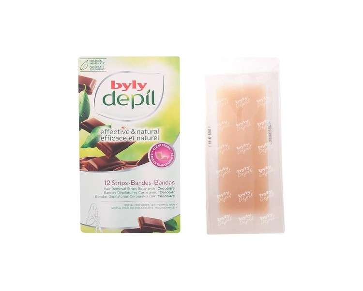 Byly Depil Chocolate Body Wax Strips 12 Units