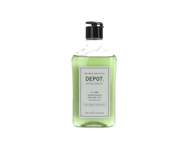 DEPOT 406 Transparent Shaving Gel Brushless 200ml