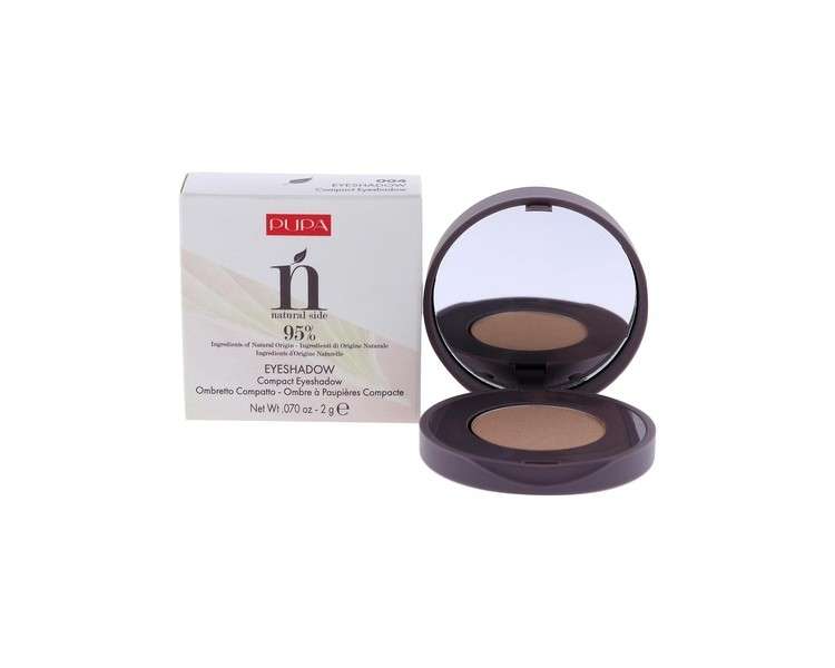 Pupa Milano Natural Side Compact Eyeshadow 004 Light Gold for Women 0.07oz