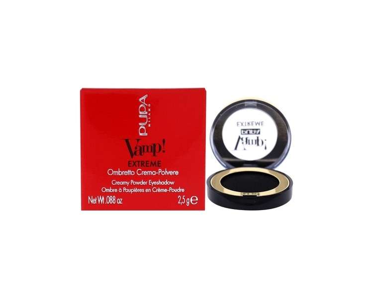 Pupa Milano Vamp! Extreme Cream Powder Eyeshadow 004 Extreme Black 0.088oz