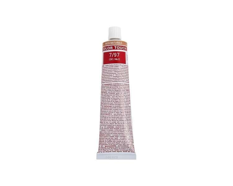 Wella Colour Touch Demi-Permanent Hair Colour 7/97 Medium Blonde Cendre Brown 60ml