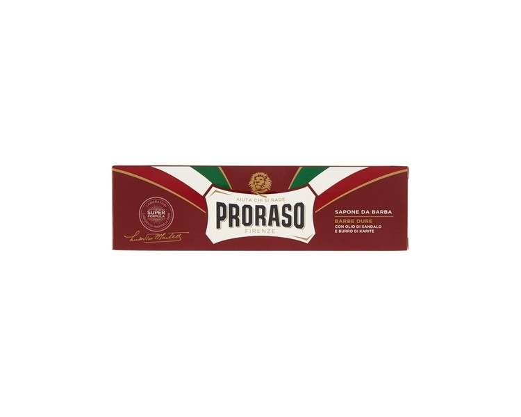 PRORASO Shaving Cream in Tube Red 150ml