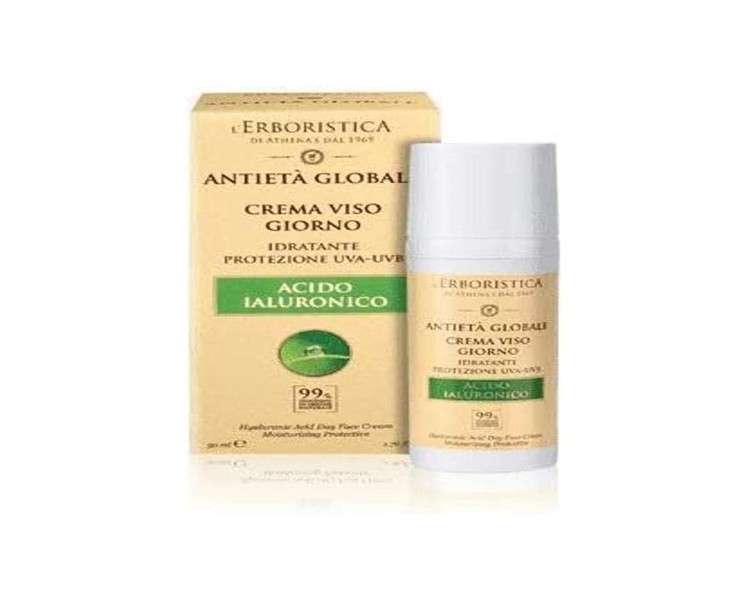 Athena L'Erboristica Global Anti-Aging Day Face Cream with Hyaluronic Acid 50ml
