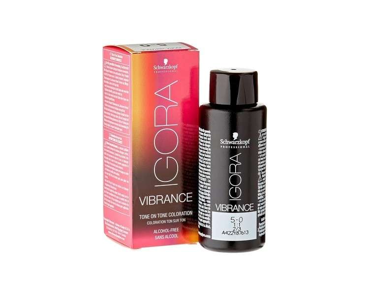 Schwarzkopf Professional Igora Vibrance Tone on Tone Hair Colour 5-0 Light Brown 60ml