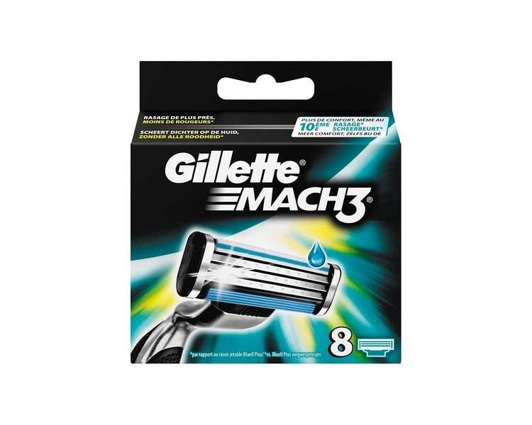 Gillette Mach3 Razor Blades for Men 8 Pieces