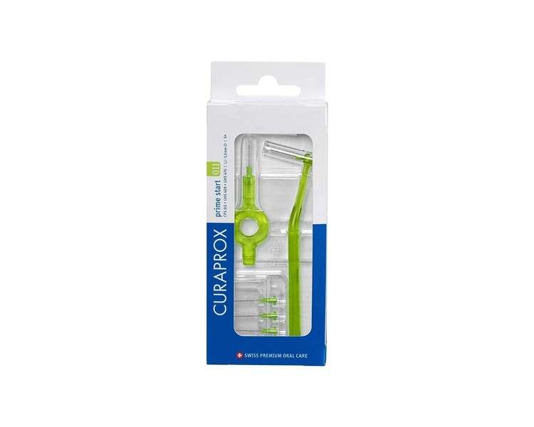 Curaprox CPS 011 Prime Start Interdental Brush Kit Lime Green