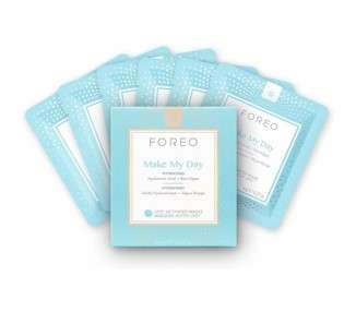 FOREO Make My Day UFO Activated Facial Mask for Dry Dehydrated Skin 7 Pack Moisturizing and Anti-pollution Hyaluronic Acid and Red Algae Clean Formula Cruelty-free Compatible with all UFO devices