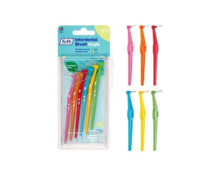 TePe Angle Interdental Brushes Mixed Pack - Samples of Every Size