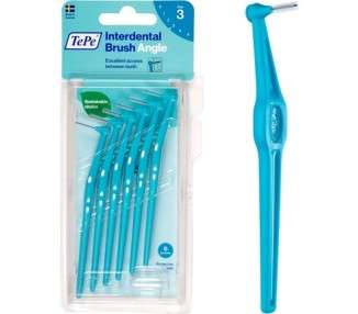 TePe Angle Blue Interdental Brushes 0.6mm Size 3 6 Brushes Blue