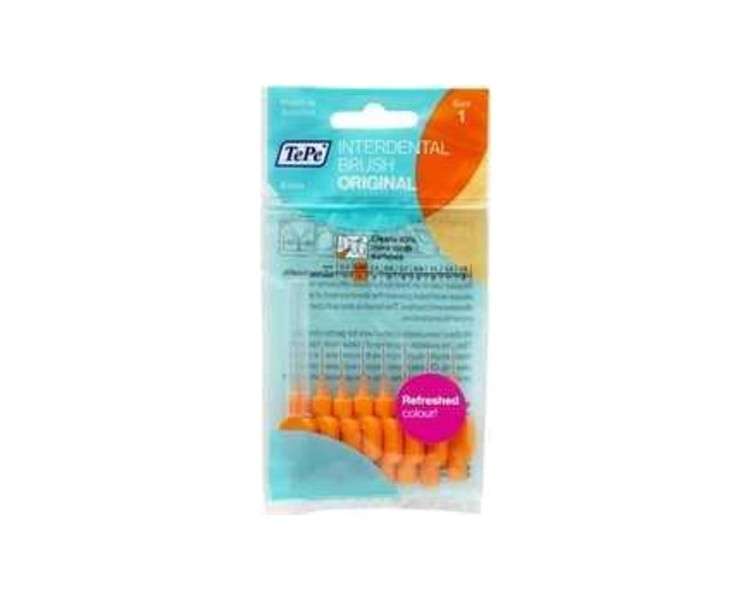 TEPE Angle Interdental Brush Size 1 Orange 0.45mm 6 Pieces - Pack of 6