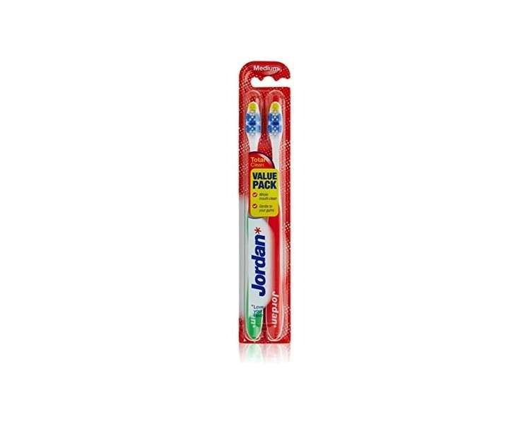 Jordan Total Clean Toothbrush Medium - Pack of 2