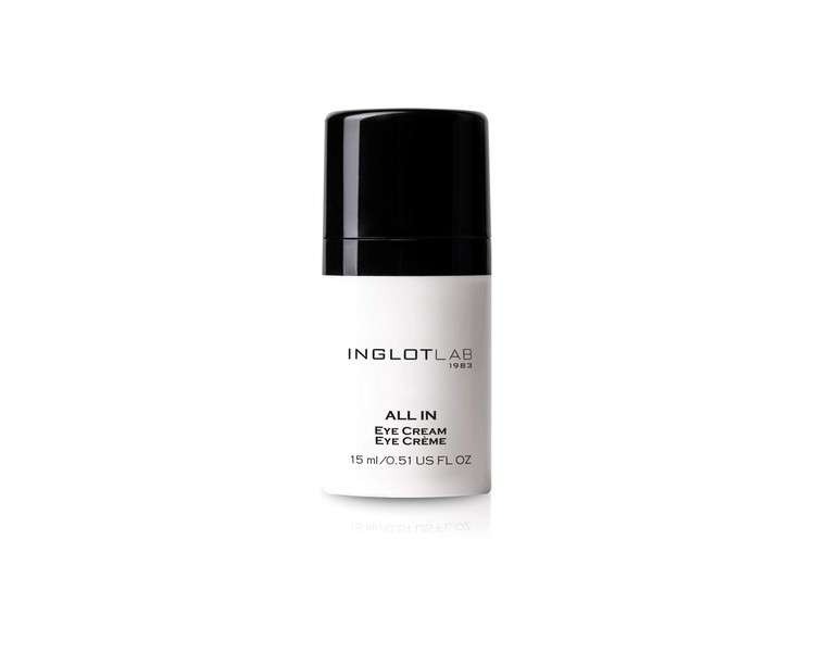 Inglot All in Eye Cream with Cocoa Butter, Chlorella Micro-Algae, Hyaluronic Acid, and Vitamin B3 0.51 US FL OZ