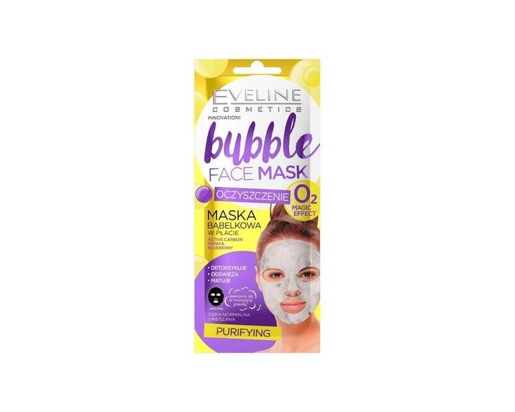 Eveline Cosmetics Bubble Charcoal Flat Face Mask 10ml