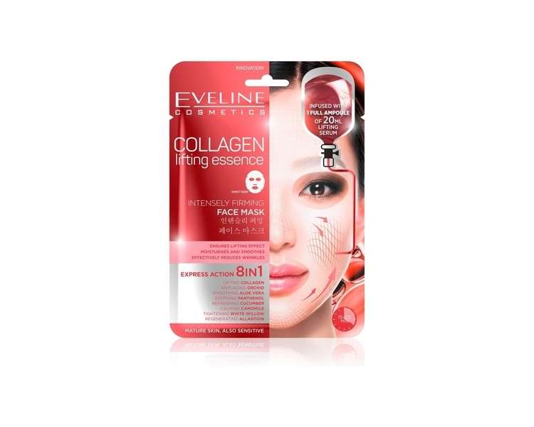 Eveline Collagen Intensely Lifting Sheet Face Mask for Sensitive and Mature Skin