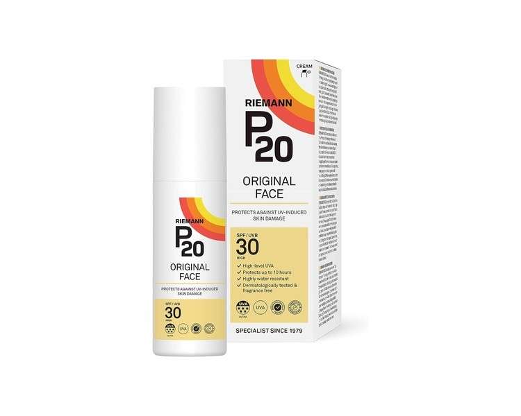 Riemann P20 Face Sun Cream SPF30 50g Long Lasting UVA and UVB Protection