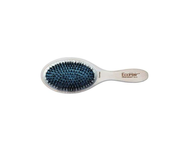 Olivia Garden EcoHair Paddle Combo 100% Boar and Nylon Bristles Eco-Friendly Professional Bamboo Hairbrush