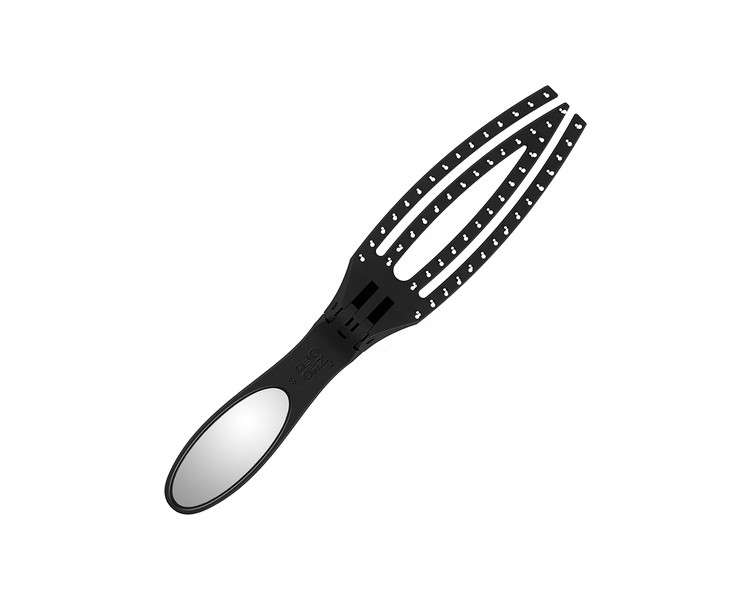 Olivia Garden On The Go Detangle & Style Full Size Folding Brush with Mirror and Ionic Nylon Bristles