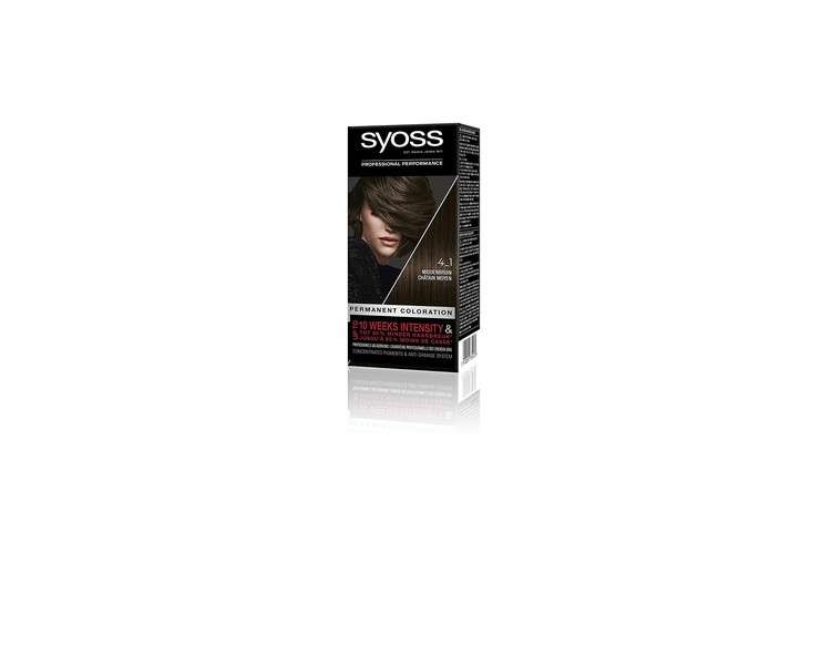 Syoss Color Baseline 4-1 Medium Brown Hair Dye