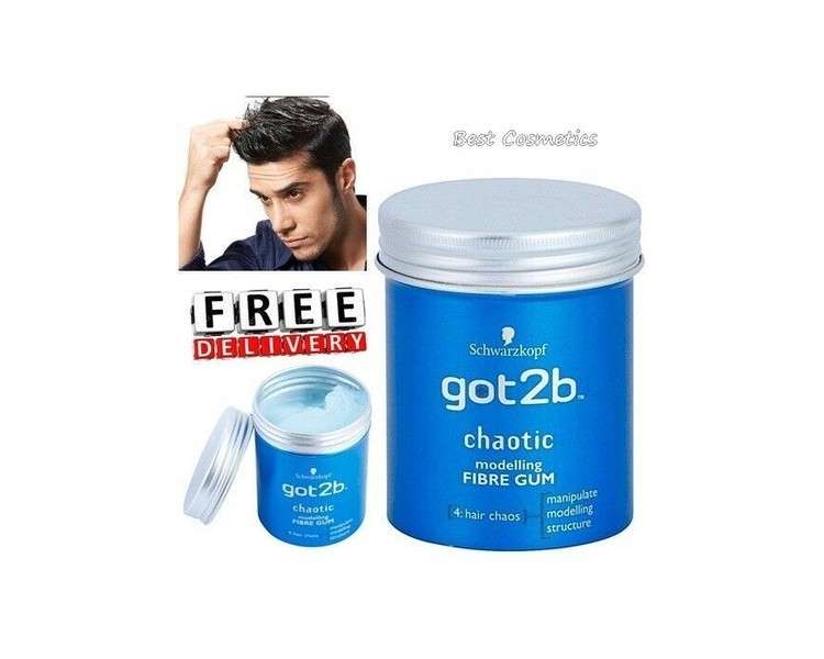 Schwarzkopf got2b Chaotic Modeling Fiber Gum Wax Hair Styling Fixation 100ml