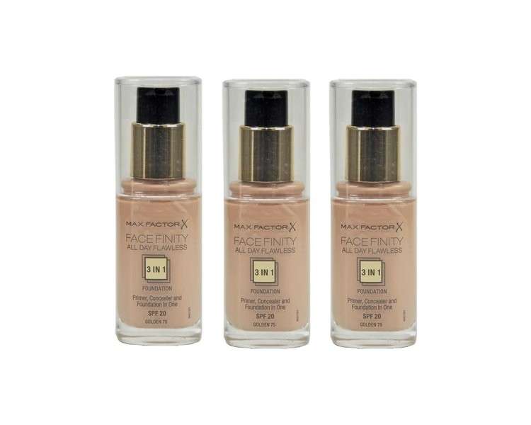 Max Factor Facefinity All Day Flawless 3in1 Foundation Golden 75 30ml