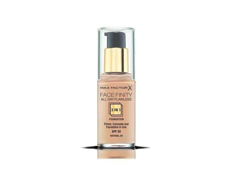 Max Factor Facefinity All Day Flawless 3 In 1 Foundation SPF 20 for Women 30ml