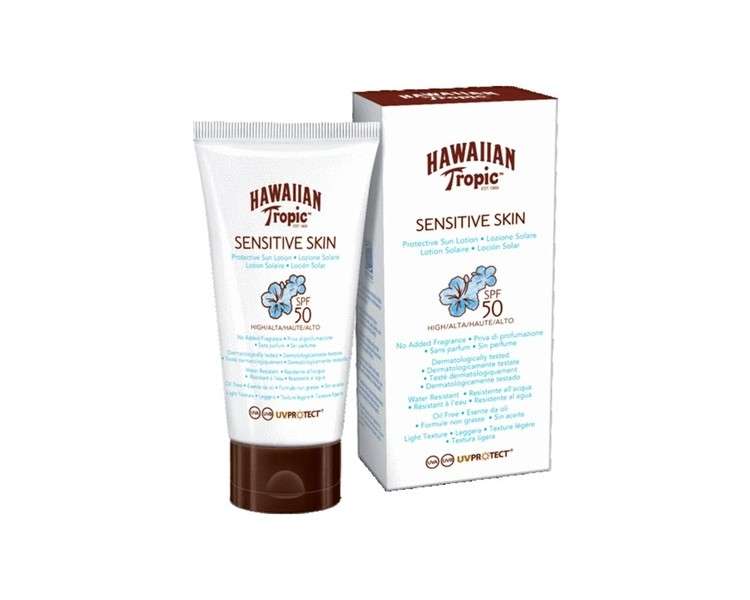 Hawaiian Tropic Sensitive Skin Sunscreen Body Lotion SPF 50 90ml