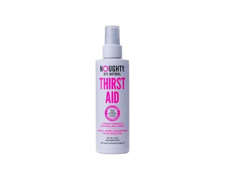 Noughty Thirst Aid Conditioning and Detangling Spray 97% Natural Vegan Haircare 200ml