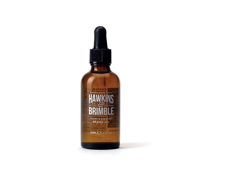 Hawkins & Brimble Beard Oil for Men with Argan and Olive Oil, Shea Butter and Vitamin E - Promotes Growth and Repairs - 1 Bottle