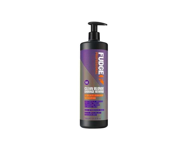 Fudge Clean Blonde Damage Rewind Violet-Toning Shampoo 1000ml