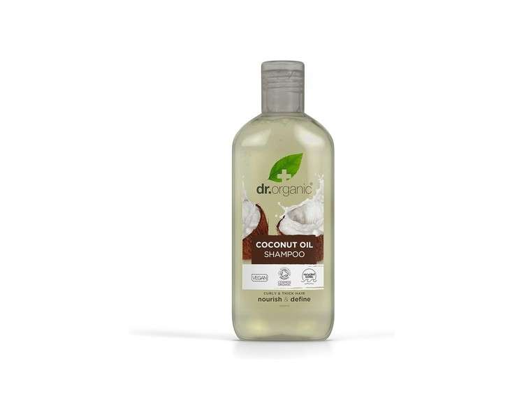 Dr Organic Virgin Coconut Oil Shampoo Natural Vegan Cruelty Free Paraben & SLS Free Hydrating 265ml