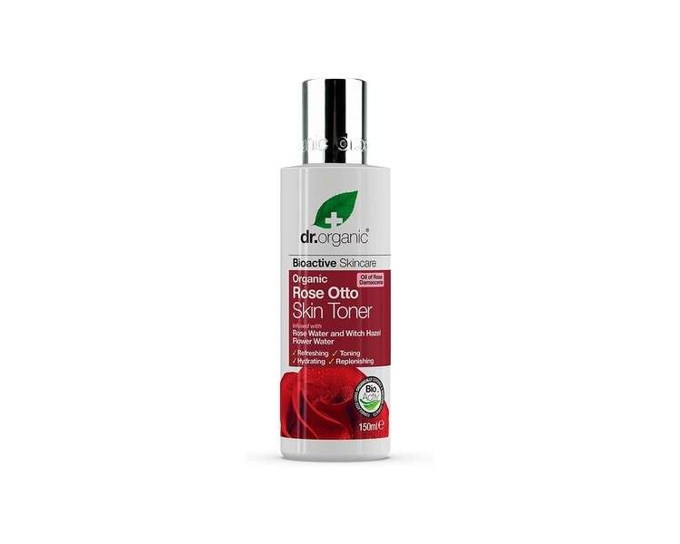 Dr Organic Rose Otto Toner Restoring Mature Skin Men Women Natural Vegan Cruelty-Free Paraben & SLS-Free Organic 150ml