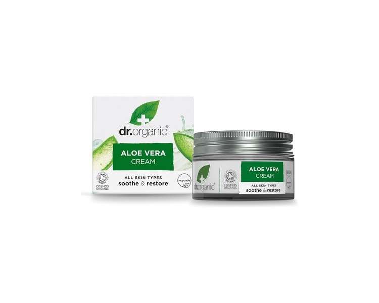 Dr Organic Organic Aloe Vera Cream Natural Vegan Cruelty Free Paraben & SLS Free 50ml