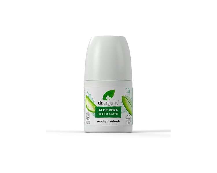 Dr Organic Organic Aloe Vera Deodorant Natural Vegan Cruelty Free Paraben & SLS Free Aluminium Free for Women & Men 50ml