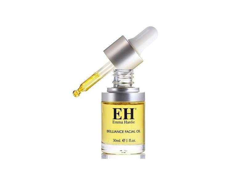 Emma Hardie Brilliance Facial Oil 30ml - Dermatologically Tested Suitable for Sensitive Skin Deeply Moisturises and Promotes Elasticity Balances and Conditions Skin Vegan Friendly Orange Vanilla Lavender Rose