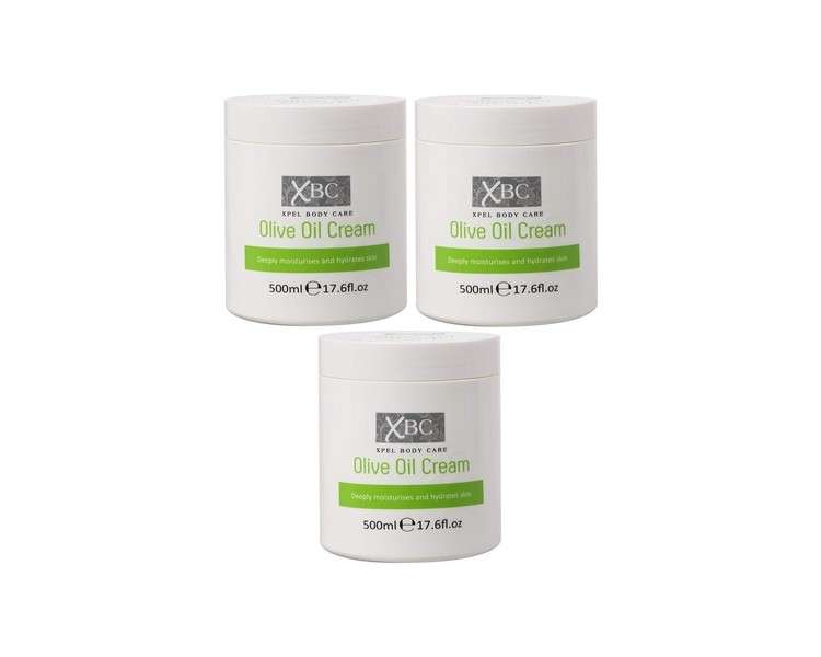 XBC Olive Oil Cream Large Tub Deeply Moisturises and Hydrates 500ml