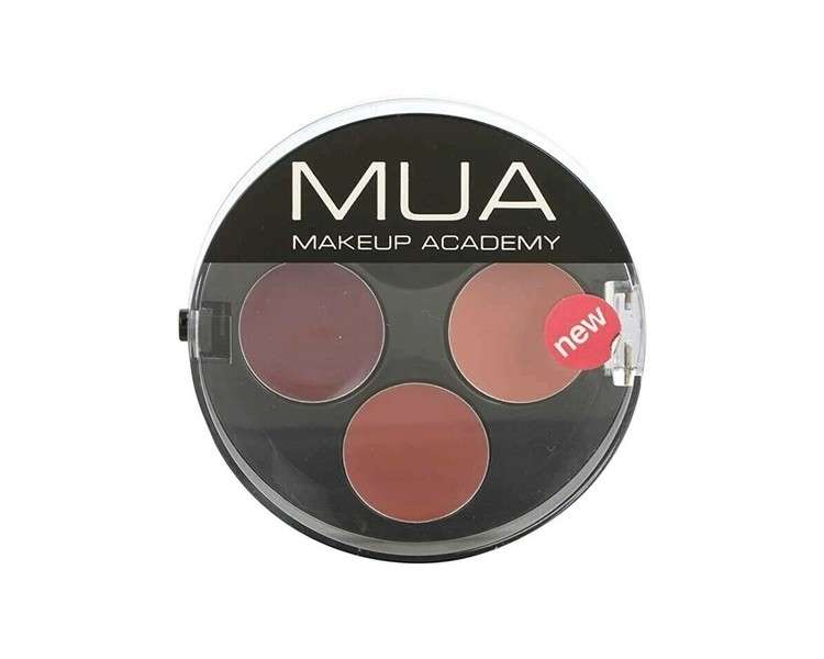 MUA Satin Lipstick Trio Cream Lip Colour Makeup Peach Plum Brown Siren