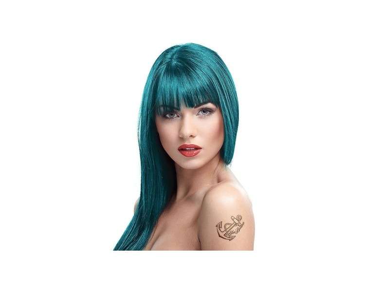 Crazy Colour Semi Permanent Hair Colour Cream 100ml Peacock Blue 45