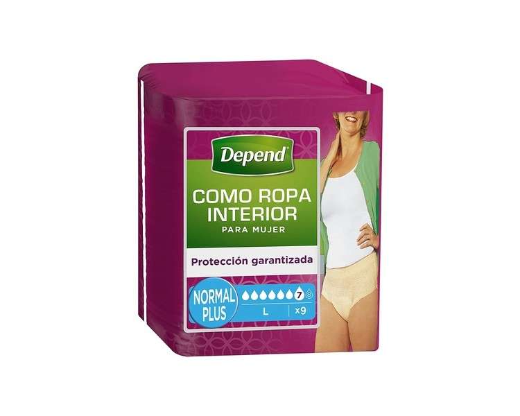 Depend Absorbent Briefs for Urinary Incontinence Beige Woman