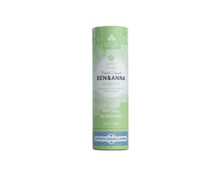 Ben&Anna Sensitive Papertube Deodorant Lemon & Lime 60g