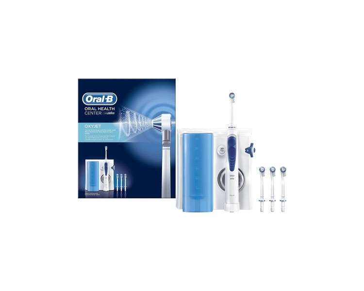 Oral-B OxyJet Mouthwash White/Blue, Includes 4 Replacement Nozzles