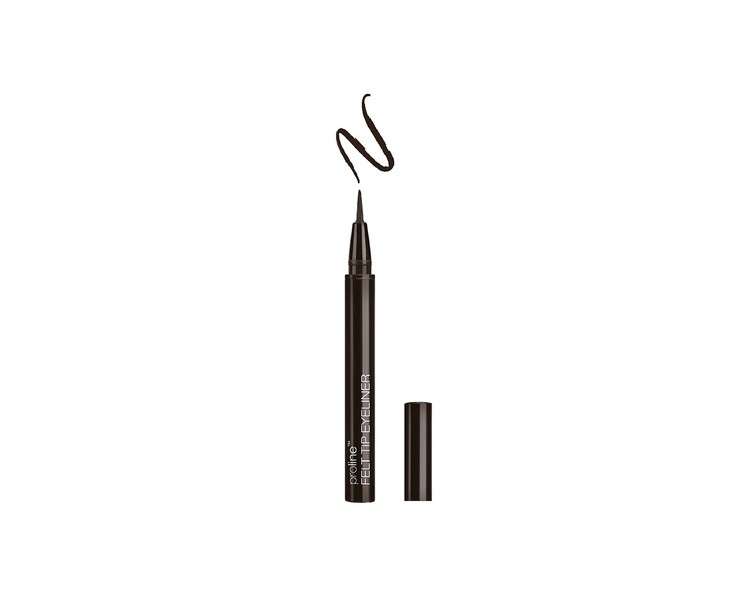 Wet n Wild ProLine Felt Tip Eyeliner Fine Point Liquid Eyeliner with Absolute Control for Eye Makeup - Dark Brown