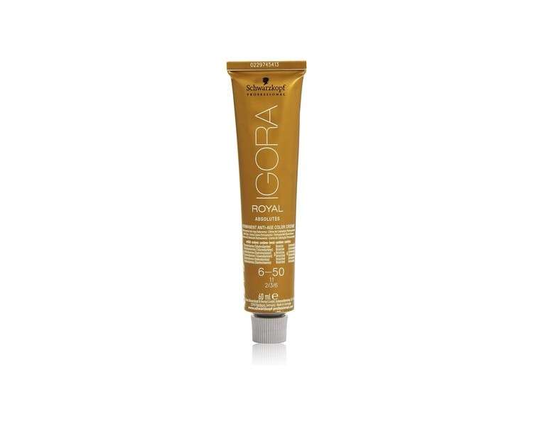 Schwarzkopf Igora Royal Permanent Anti-Age Color Creme 60ml 6-50 Dark Blonde Gold Natural