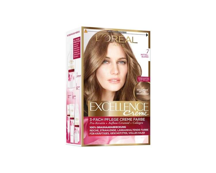 L'Oréal Paris Excellence Creme Hair Color 7 Medium Blonde