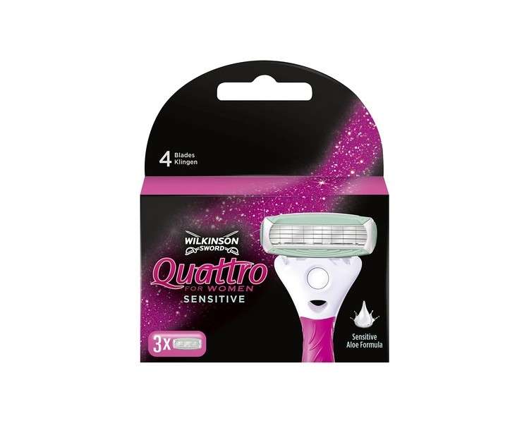 Wilkinson Sword Quattro for Women Sensitive 3 Razor Blades