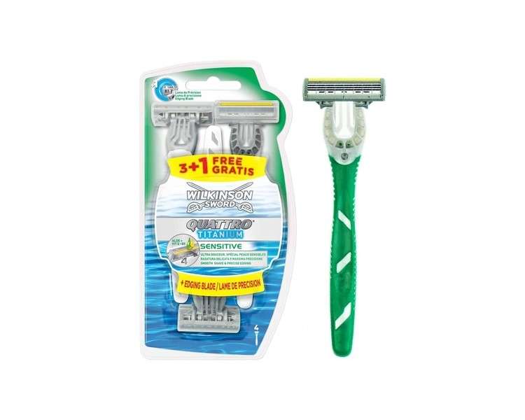 Wilkinson Sword Quattro Titanium Sensitive Disposable Razor