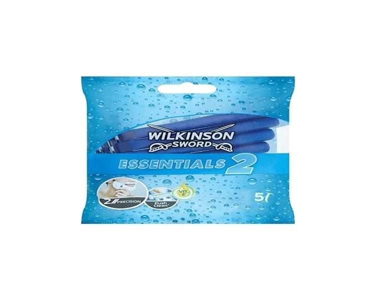 Wilkinson Sword Essentials 2 Sensitive Disposable Razors for Men 5's