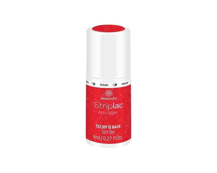 alessandro Striplac Peel or Soak Vegan Joy Is Back LED Nail Polish in Pink Red 8ml