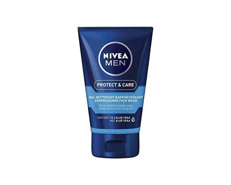 NIVEA MEN Protect & Care Cleansing Gel Facial Water 100ml